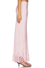 Elisan Lace Satin Midi Skirt