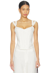 Serafina Linen Corset Top