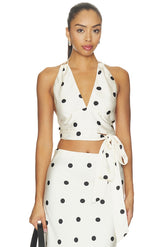 Pheobe Satin Halter Tie Top