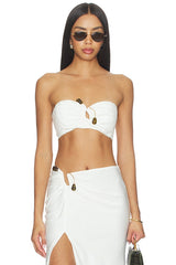 Dylan Satin Bandeau Top