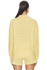 Tulip Pointelle Collared Pullover