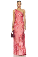 One Shoulder Sash Dress