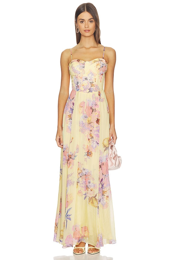 Corseted Long Dress