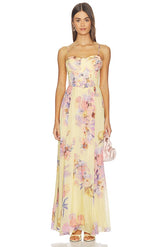 Corseted Long Dress