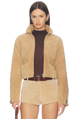 Suede Moto Jacket
