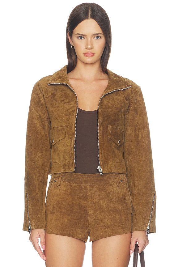 Suede Moto Jacket