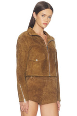Suede Moto Jacket