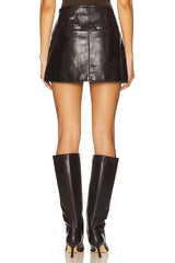 Faux Leather Mini Skirt
