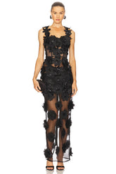 Rosalie Noir Maxi Dress
