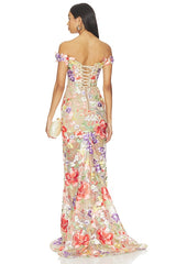 Flora 3d Off The Shoulder Gown