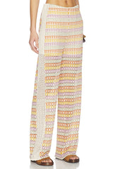 Celine Rainbow Crochet Mid Rise Pants
