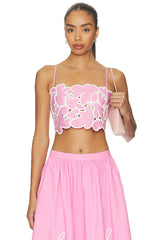Paisley Bloom Embroidered Caterina Top