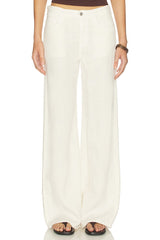 Nora Linen Trouser Leg Pants