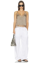 Lace Trimmed Cami Top