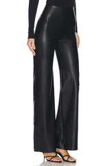Faux Leather Wide Leg Pant