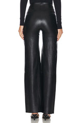 Faux Leather Wide Leg Pant