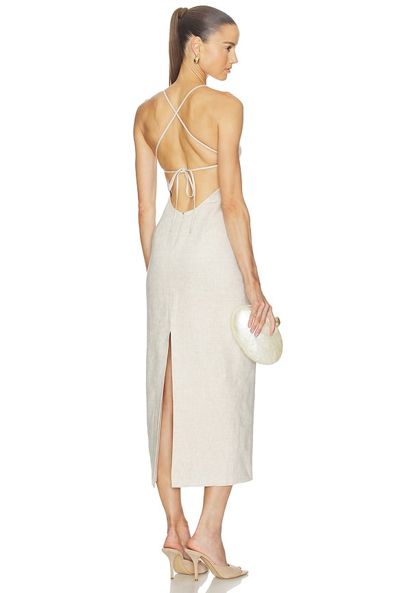 Malena Linen Midi Dress