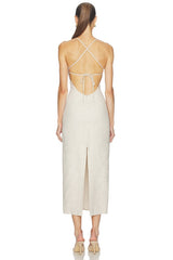 Malena Linen Midi Dress