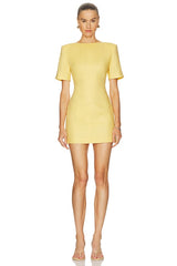 Evelia Mini Dress in Maize