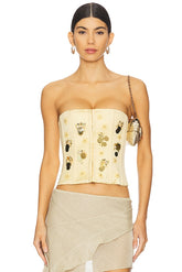 Embellished Satin Corset