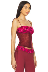 Ruched Knit Tank Top