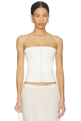 Lace Embellished Satin Corset
