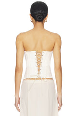 Lace Embellished Satin Corset
