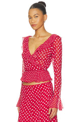 Mallorca Ruffle Wrap Top