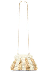 Hydra Framed Raffia Clutch