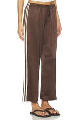 The Silk Stripe Crop Pant