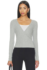 The Baby Rib Criss Cross Long Sleeve