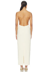 x Blake Evin Dani Polished Crepe Maxi Dress