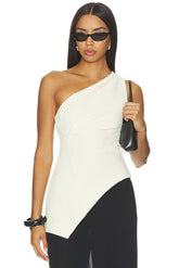 Dani Polished Crepe Asym Top