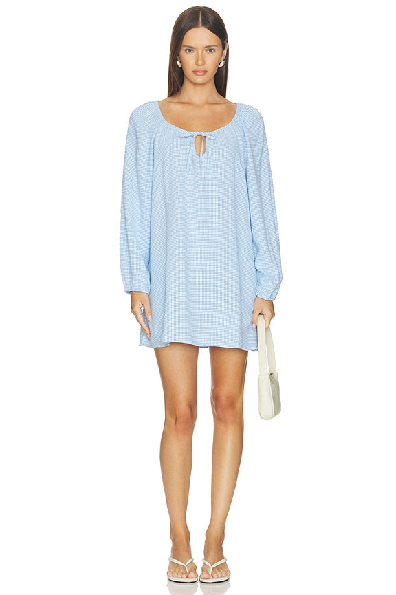 Linen Blend Short Dress