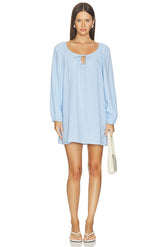 Linen Blend Short Dress