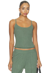 Pointelle Scoop Neck Cami Top