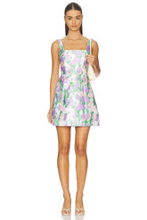 Lavina Sqaure Neck Mini Dress