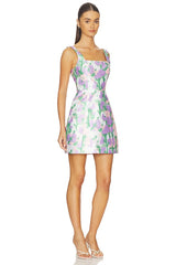 Lavina Sqaure Neck Mini Dress