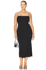 Strappy Side Slit Dress
