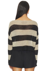 Stripe Linen Bateau Sweater