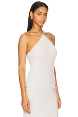 Silk Knit Halter Tank Top
