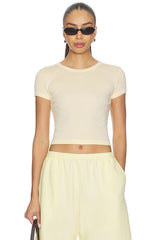 Supima Baby Rib Cropped Tee
