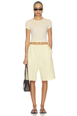 Supima Baby Rib Cropped Tee