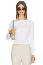 Fine Supima Cotton Long Sleeve Boatneck