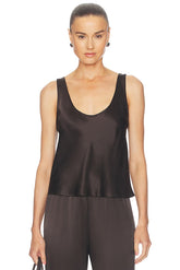 Silk Satin U Tank