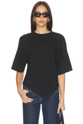 Supima Structured Jersey Assymetrical Tee