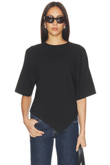 Supima Structured Jersey Assymetrical Tee