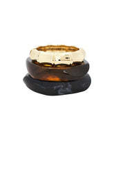 Resin & Gold Bangles Set Of 3