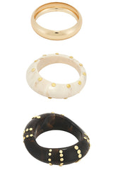 Studded Bangles Set Of 3