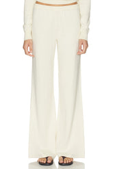 Cotton Cashmere Wide Leg Lounge Pant